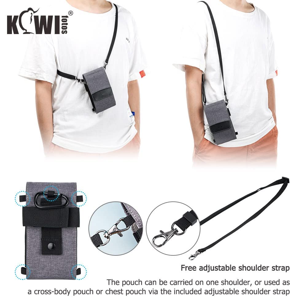 KIWIFOTOS Cell Phone Pouch Mobile Phone Neck Pouch Phone Bag with